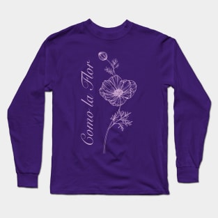 Como la flor - light purple design Long Sleeve T-Shirt